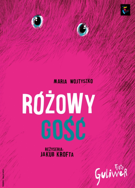 Plakat: "Różowy gość" Teatr Guliwer