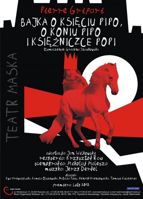 Plakat: Bajka o księciu Pipo, o koniu Pipo i księżniczce Popi
